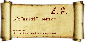 László Hektor névjegykártya